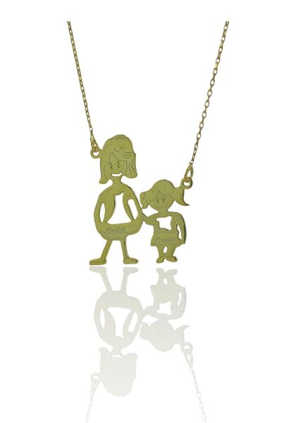 Anne Kız Erkek Çocuk İsimli 925 Gümüş Kolye