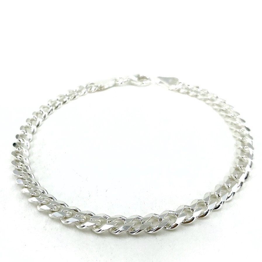 Kalın Gurmet 5 mm Klasik Gümüş Erkek Bileklik