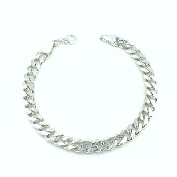 Gurmet 8 mm Klasik Gümüş Kalın Zincir Erkek Bileklik