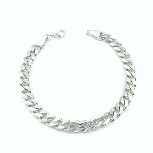 Gurmet 8 mm Klasik Gümüş Kalın Zincir Erkek Bileklik