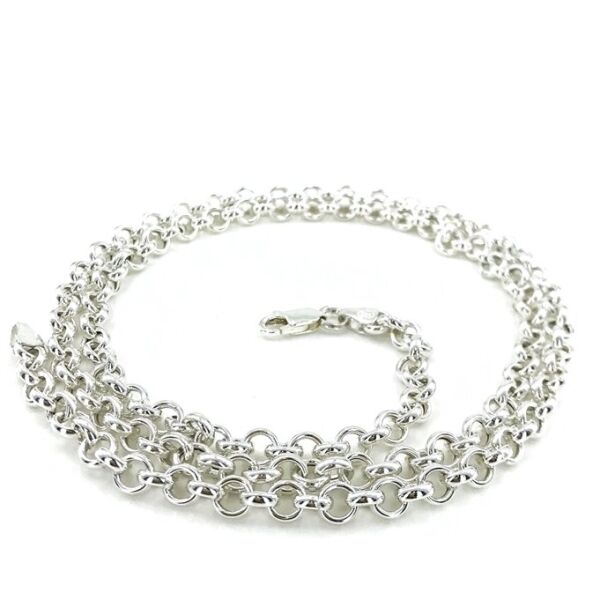 Yuvarlak Halka Halka Spor 20 gr 60 cm Gümüş Erkek Kolye Zincir