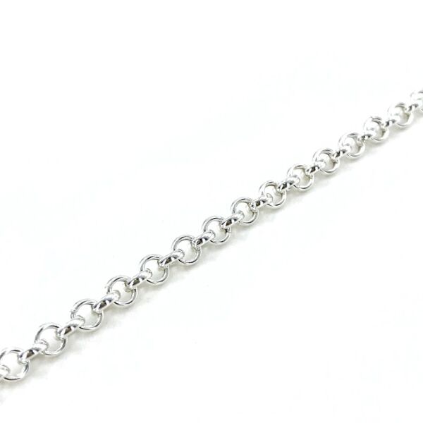 5 mm İç İçe Yuvarlak Halkalı Spor Sade Gümüş Erkek-Unisex Bileklik