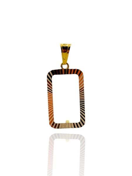 1 Gr 24 Ayar Külçe Çerçevesi Kolye Ucu Altınsız