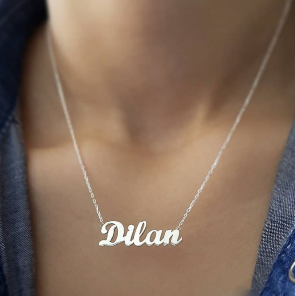 Tek İsimli İsim Gümüş Kolye