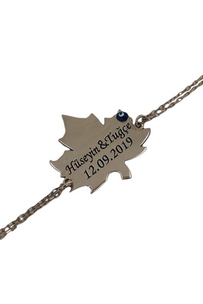 Çınar Yaprağı İsimli Tarihli Gümüş Bileklik