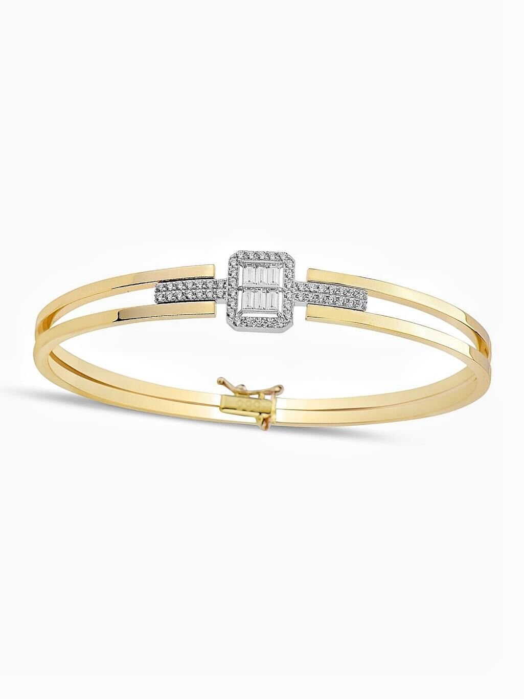 Üst Kalite Çok Zarif Parçalı Baget Kelepçe Altın Bilezik Bileklik