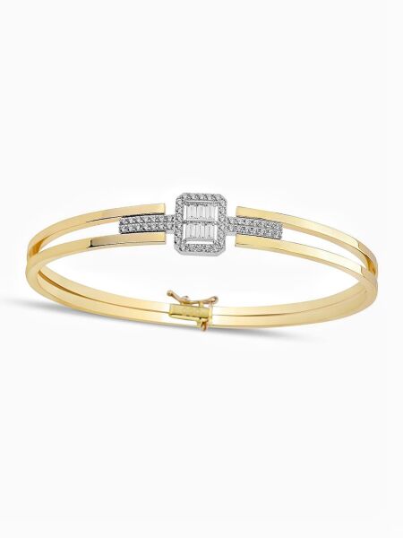 Üst Kalite Çok Zarif Parçalı Baget Kelepçe Altın Bilezik Bileklik