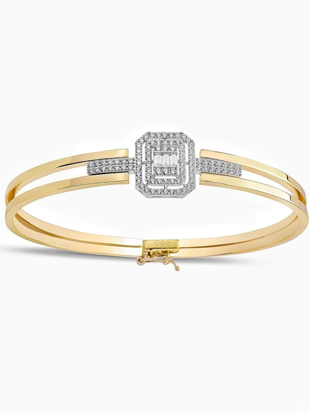 Pırlanta Tasarımı Üst Kalite Baget Kelepçe Altın Bilezik Bileklik