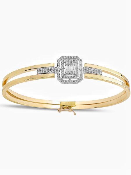 Pırlanta Tasarımı Üst Kalite Baget Kelepçe Altın Bilezik Bileklik