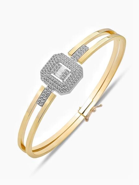 Kırıntı Baget Üst Kalite İşçilik 14 Ayar Altın Kelepçe Bilezik Bileklik