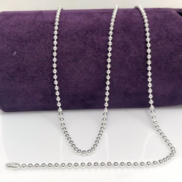 60 cm 70 cm Toptop Tırnak Makası Zincir Gümüş Erkek Kolye