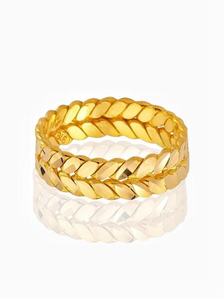 22 Ayar Altın Başak Burma Modeli 6 mm Unisex Alyans Yüzük