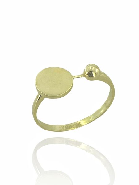 8 Ayar Taşsız Özel Tasarım Tarz Altın Yüzük