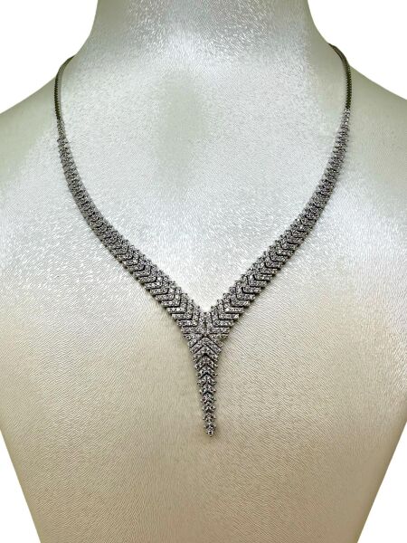 Pırlanta Modeli Işık Seli Suyolu Altın Set Takım 14 Ayar