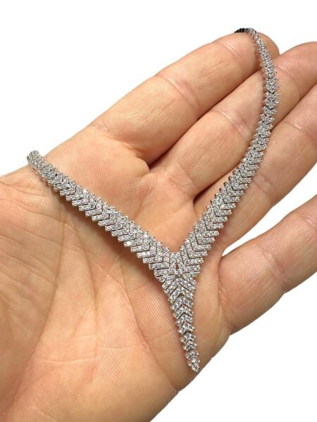 Pırlanta Modeli Işık Seli Suyolu Altın Set Takım 14 Ayar