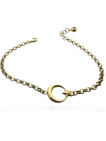 Ayyıldız Taşsız Günlük Doch Zincir Altın Bileklik