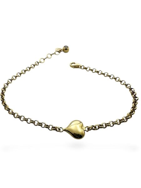 Kalp Taşsız Günlük Doch Zincir Altın Bileklik