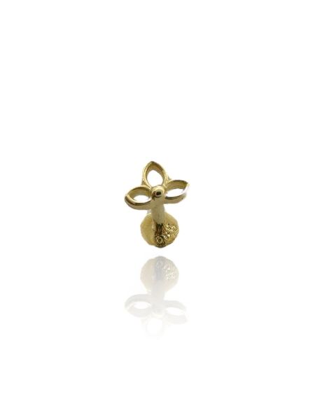 Lotus Çiçeği Tragus Küpe 14 Ayar Altın