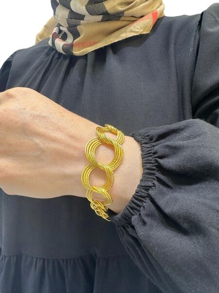 Süzme Samanyolu 14 Ayar Altın Bileklik