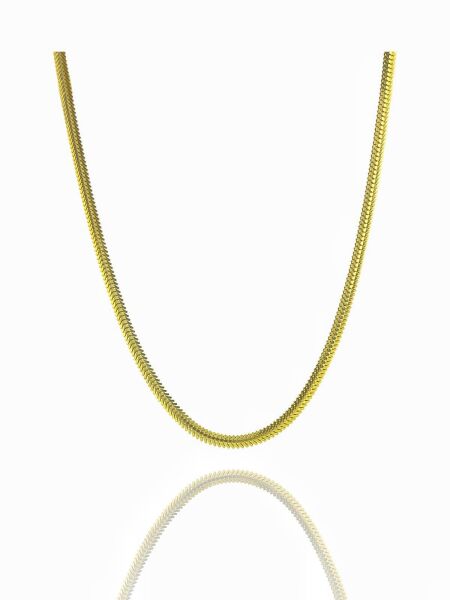 14 Ayar İtaly Kalite Balıksırtı Ezme Zincir Altın Kolye 4,80 gr