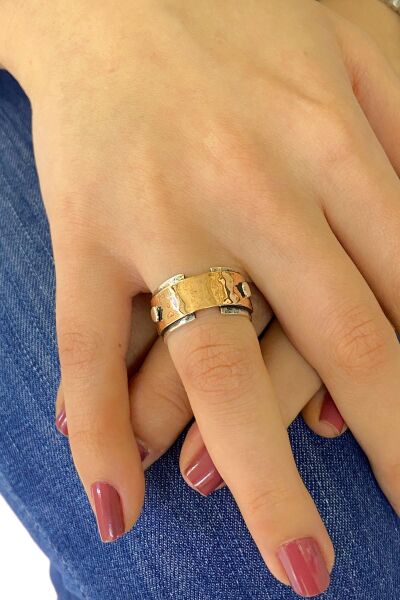 El Üretimi Taşsız Tasarım Otantik 925 Gümüş Yüzük