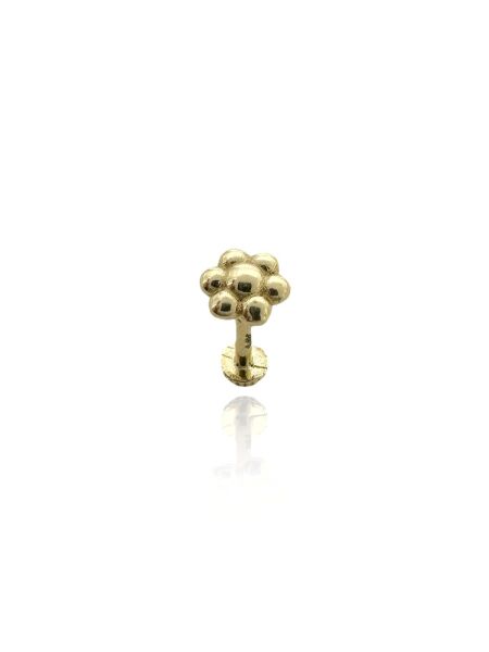 Papatya Taşsız Tragus Küpe 14 Ayar Altın