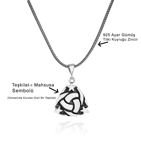 Osmanlı İstihbarat Teşkilatı 60 cm 925 Gümüş Kolye