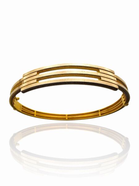 Ajda 3 Kollu Kaburga Kelepçe 14 Ayar Altın Bilezik