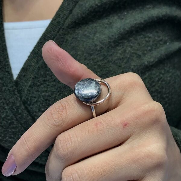 Özel Tasarım Otantik El Üretim Gümüş Yüzük