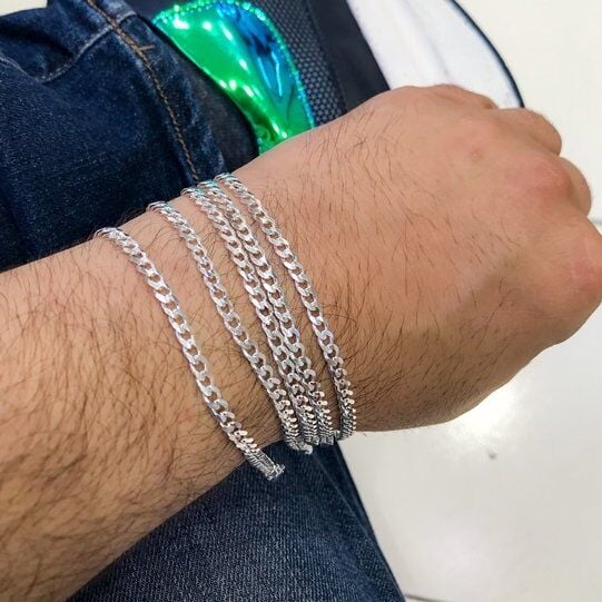 4 mm Gurmet En İdeal Model Gümüş Erkek Bileklik