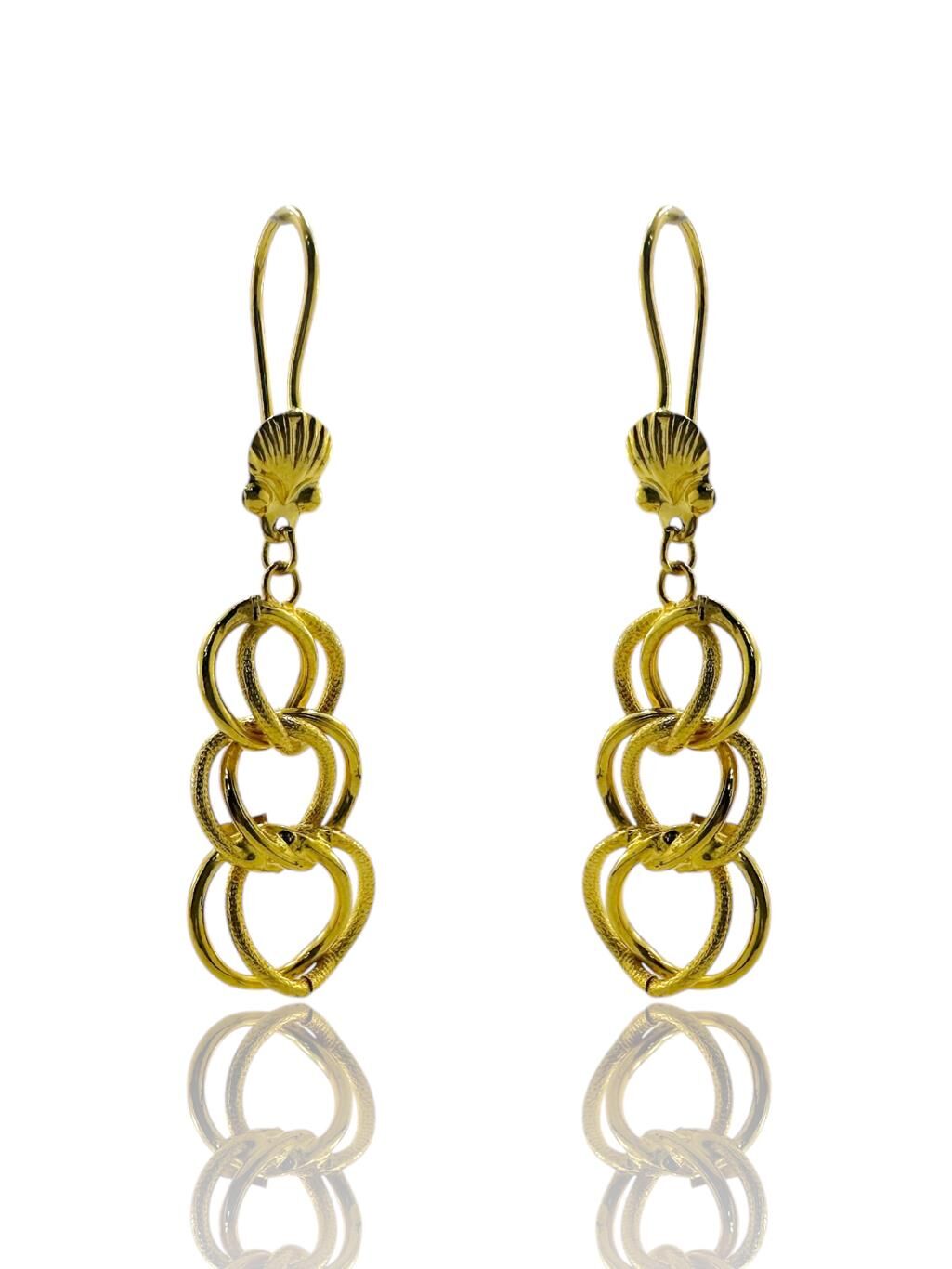 Samanyolu Üst Kalite 14 Ayar Altın Küpe