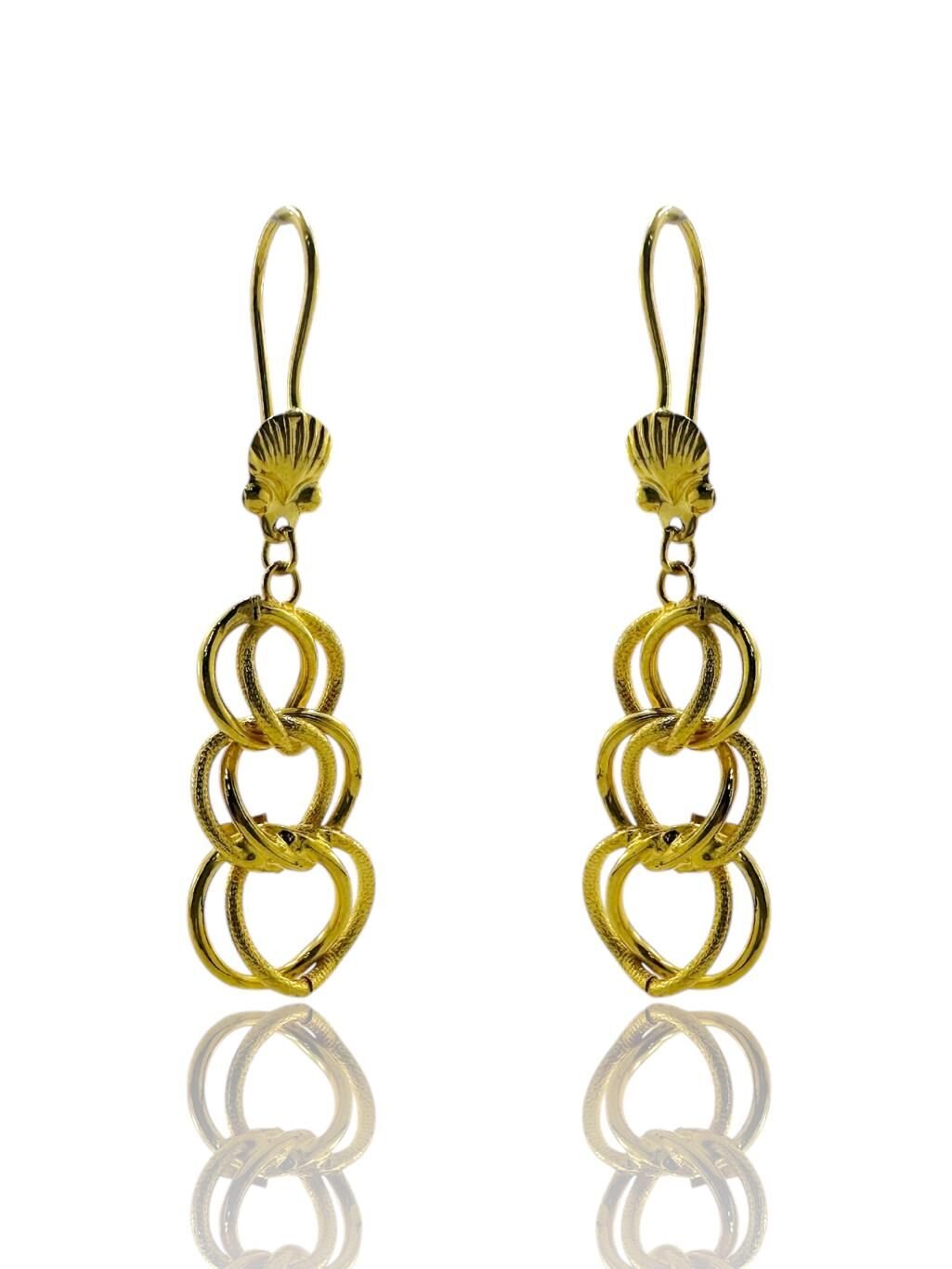 Samanyolu Üst Kalite 14 Ayar Altın Küpe