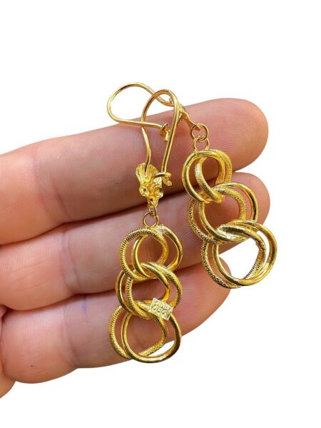 Samanyolu Üst Kalite 14 Ayar Altın Küpe