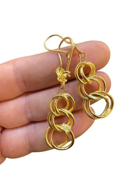 Samanyolu Üst Kalite 14 Ayar Altın Küpe