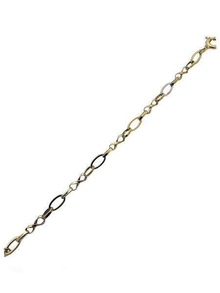 Günlük Hafif Gösterişli İki Renk Hallow Altın Bileklik