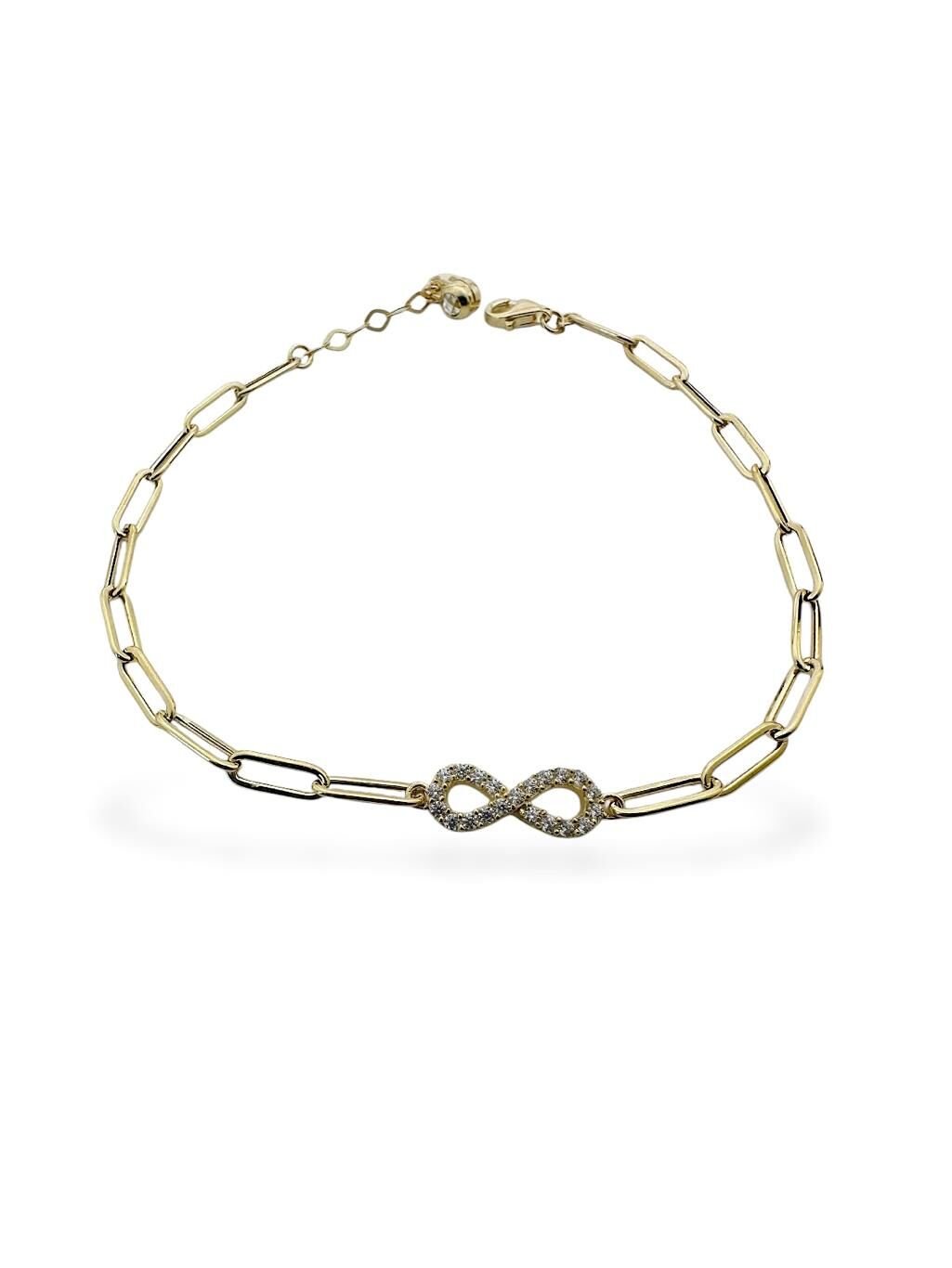 İtalyan Ataç Zincir Sonsuzluk Çok Şık Altın Bileklik