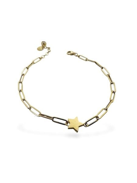 İtalyan Ataç Zincir Taşsız Minik Yıldız Çok Şık Altın Bileklik