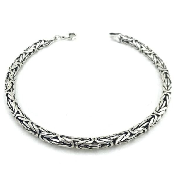 4 mm 18 gr 21 cm Kral Zinciri Gümüş Bileklik