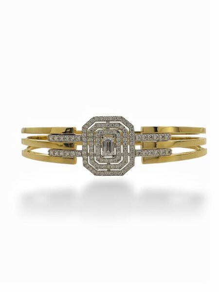 Pırlanta Modeli Üst Kalite Baget Altın Bilezik Bileklik