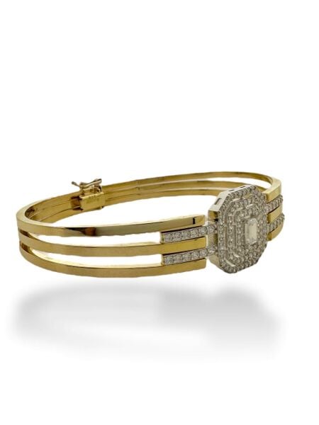 Pırlanta Modeli Üst Kalite Baget Altın Bilezik Bileklik