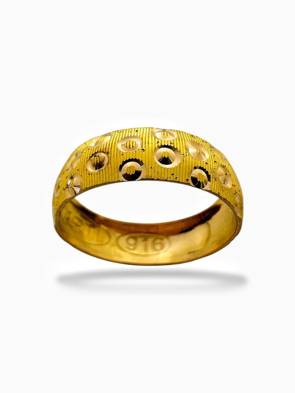 22 Ayar Altın 6 mm Bombeli Baloncuk Alyans Yüzük