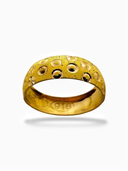 22 Ayar Altın 6 mm Bombeli Baloncuk Alyans Yüzük