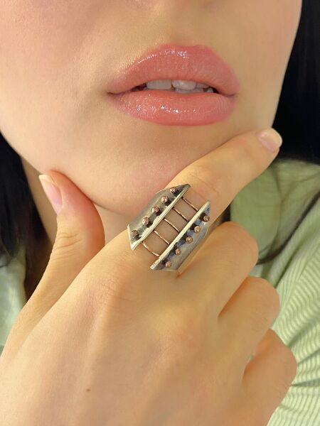 925 Gümüş Özel Tasarım Taşsız Otantik El Üretimi Stil Yüzük