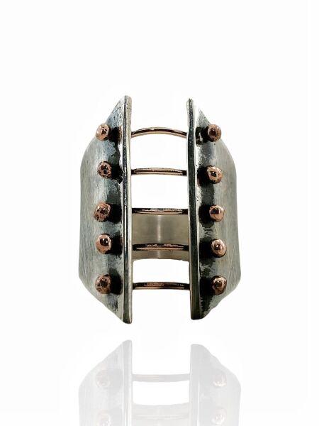 925 Gümüş Özel Tasarım Taşsız Otantik El Üretimi Stil Yüzük