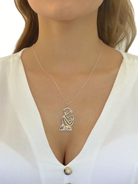 Annelere Özel Bebek İsimli 925 Gümüş Kolye