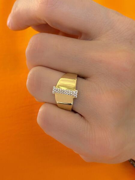 14 Ayar Altın I Harfli Üst Kalite Trend Harf Yüzük