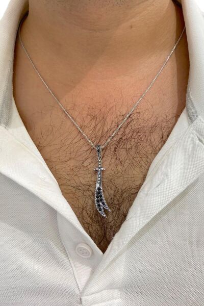 Hz.Ali Kılınç Zülfikar 60 cm Zincir 925 Gümüş Kolye
