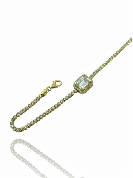 Baget Suyolu Çok Şık Altın Bileklik 14 Ayar