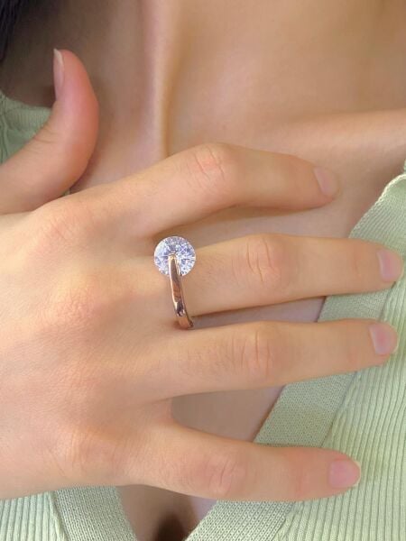 925 Gümüş Özel Tasarım Dönen Zirkon Otantik El Üretimi Yüzük