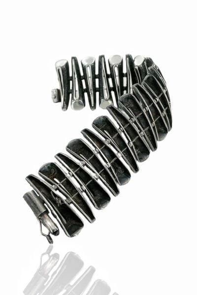 Koleksiyonluk El Üretimi Tasasım Amazon 925 Gümüş Bileklik